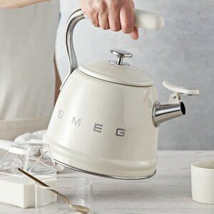 SMEG Stainless-Steel Whistling Tea Kettle, 2 1/2-Qt.